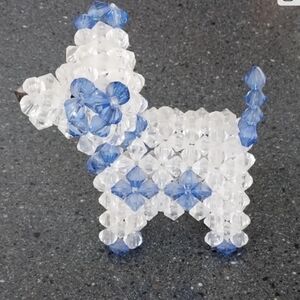 Crystal Beaded Dog Figurine
